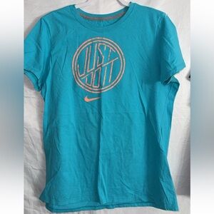 Nike Turquoise Tee with Orange Graphic 2x Womens